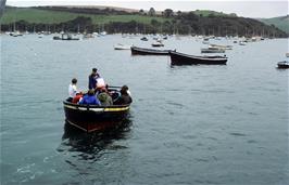 The first group heading across the estuary