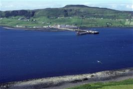 The ferry terminal at Uig, seen from the approach road