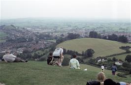 A rest on the grass of Glastonbury Tor to admire the extensive views [Remastered scan, June 2019]