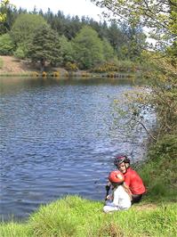 George and Anna at Tottiford Reservoir