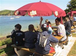 Morning refreshments at the East Portlemouth cafe