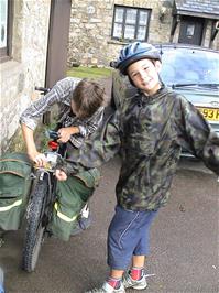 Gage and Harry at Bellever Youth Hostel