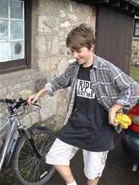 Gage Conway - ready to leave Bellever Youth Hostel