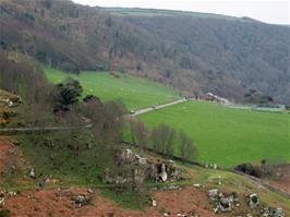 The last members of the group tackle the climb from Woody Bay past Lee Abbey, seen from Valley of the Rocks