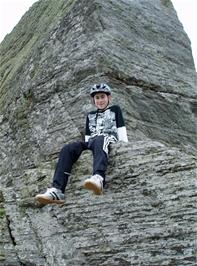 Keir at Valley of the Rocks, Lynton, 24.1 miles into the ride