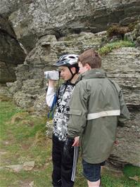Keir does some filming with Joe at Valley of the Rocks, Lynton