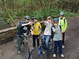 Gage, Keir, Steven, Peter and Sol at Stover Country Park