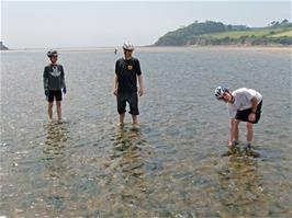 Keir, Will and Joe in the Erme estuary