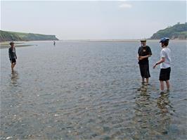 Keir, Will and Joe in the Erme estuary