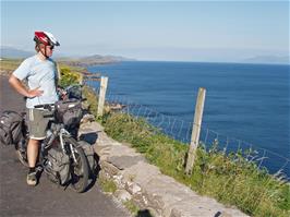 Coastal views from Slea Head Drive, Faham, at the end of the Dingle peninsula, 55.4 miles into the ride