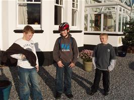Ryan, Zac and Glen outside the Ilsington Country Hotel