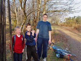 Alex, Dennis and Ben preparing to enter the upper Hembury clearings