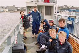 Enjoying the sun on the Torpoint ferry