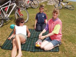 Jill and Heidi enjoying the Acland picnic blanket!