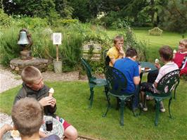 Ice creams and drinks at the garden centre tearooms