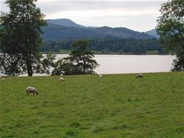 View back to to Lake Windermere from The Lake Lodge, on the approach to Ambleside