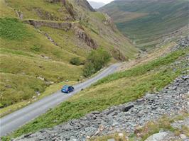 The long downhill to Buttermere from Honister Pass