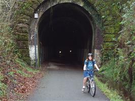 Andrew Banks at the entrance to the Plym Valley tunnel, taken on the way back