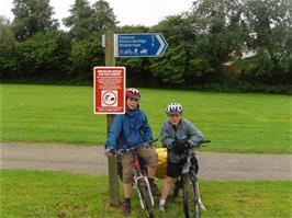 Zac and Ashley at the start of the Camel trail, Bodmin