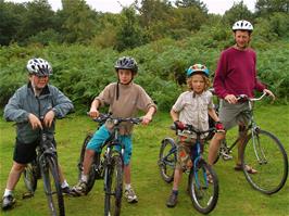 Ashley F, Donald, Ashley T and Tom near Hembury fort - new photo for 2024