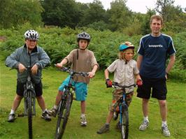 Ashley F, Donald, Ashley T and Michael near Hembury fort