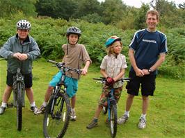 Ashley F, Donald, Ashley T and Michael near Hembury fort - new photo for 2024