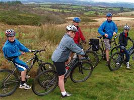 Olly, Ashley, Sam, Charles and Jack, on the Abbots Way