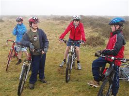 The group in the mist on Skerraton Down