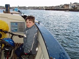 Ashley Freeman on the St Mawes ferry
