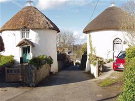 Round houses at Veryan, 21.6 miles into the ride