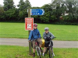 Zac and Ashley at the start of the Camel trail, Bodmin