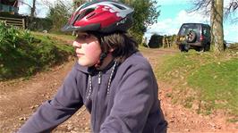 A short rest at Cloutsham Farm after the first part of the climb from Cloutsham Ford