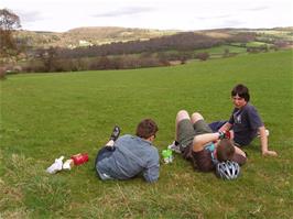 Great views from our lunch spot in a field just off Chisland Drive, near Luccombe