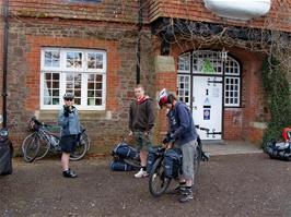 Preparing to leave Exford Youth Hostel