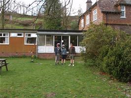 View from the grounds of Exford Youth Hostel to the dining room