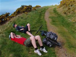 Ryan and Ashley an the coast path to Woody Bay