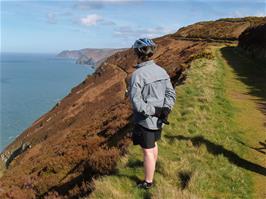 Views towards Woody Bay on the coast path