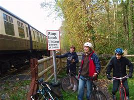 The riverside path crossing at Staverton