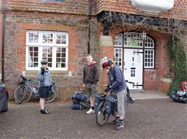 Preparing to leave Exford Youth Hostel