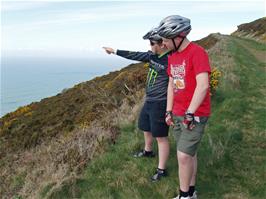 Ash & Ryan admire the views on the coast path to Woody Bay