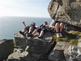 Taking a rocky rest at Valley of the Rocks, Lynton