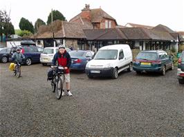 Leaving the cafe at Blackmoor Gate after a very wet morning ride