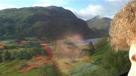 View to Glenfinnan Monument from the train to Mallaig - a place we would have visited if we had cycled this part of the journey