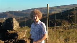 Ryan before breakfast at Raasay Youth Hostel