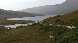 Our road takes us past Loch Lurgainn, with ominous weather ahead of us