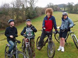 Callum, Matt, Ryan and Ashley near Woodencliff Wood