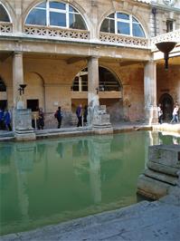 The Roman Baths from the lower level