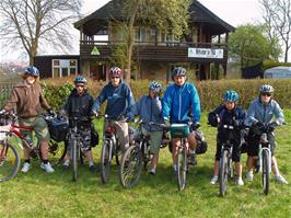 The group outside Street Youth Hostel