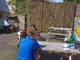 Lunch outside the Willows & Wetlands cafe