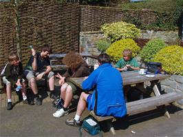 Lunch outside the Willows & Wetlands cafe